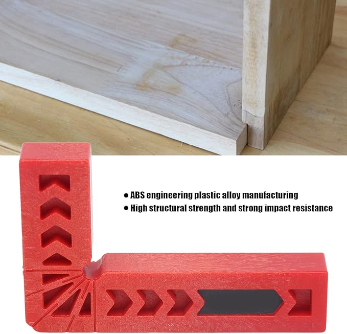 Walfront 90 Degree Positioning Squares Woodworking Corner Right Angle Clamping, 3" x 2"(7.62 x 5.08cm) 90 Positioning Aid Ruler for DIY Boxes Pictures Frames Cabinets Showcase