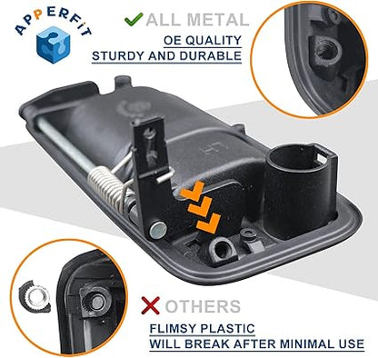 APPERFiT All Metal Exterior Door Handles wLock Cylinders  Keys Compatible with Chevy Tahoe Suburban CK1500 CK2500 CK3500 GMC Yukon Replaces 15742229 15742230