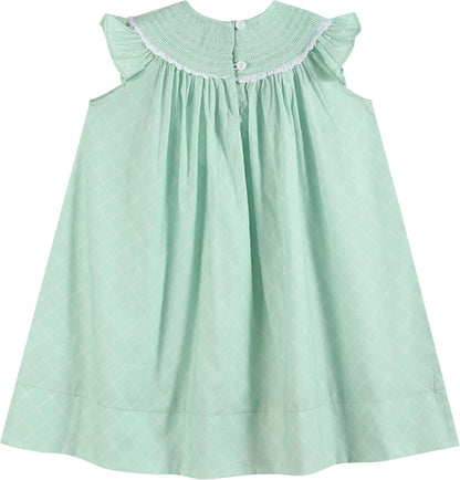 Size 18-24 Mos. Lil cactus Girls Baby and Toddler Smocked Bishop Dress -Bunny Embroidered Cotton Dress, Spring Summer Boutique Outfit