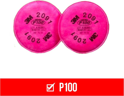Generic Particulate Filters P100 #2091/07000 , Pink, One Size, 2 Count