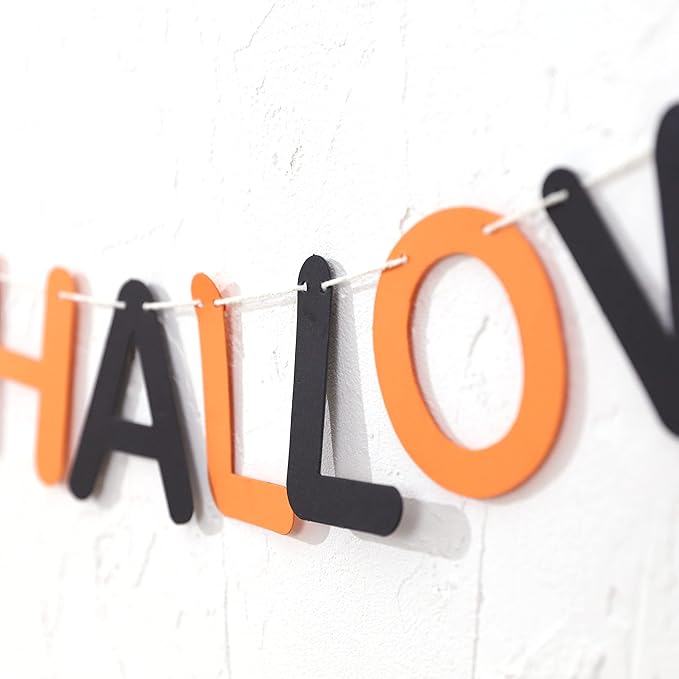 Happy Halloween Banner - Halloween Party Decorations,halloween Decor Banner,halloween Backdrop Black Orange,fall Decor