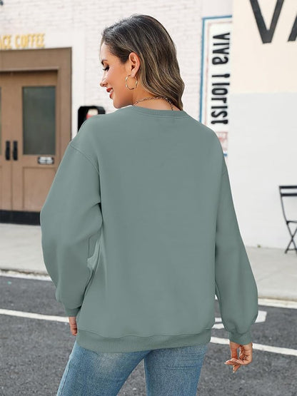 TICTICMIMI Women's Casual Crewneck Sweatshirts Long Sleeve Tops Loose Fit Fall Shirts