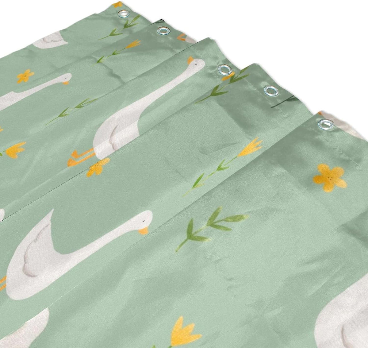 Shower Curtain Goose Bird Bathroom Decor Waterproof Fabric with Hooks 60x72 Inch