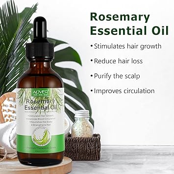 NIFEISHI Rosemary Oil for Hair Growth, 100 Pure Organic Rosemary Oil for Eyebrow and Eyelash, Nourishes The Scalp, Improves Blood Circulation,Rid of Itchy  Dry Scalp, Hair Care Oil 60ml