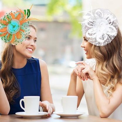 Fascinators for Women Kentucky Derby Hats,Tea Party Hat Headband Hair Clip for Wedding Cocktail