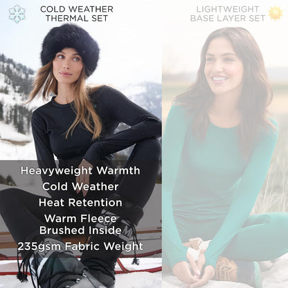 2-piece thermal set from Cuddl Duds keeps you warm, dry, and protected in cold weather with fleece-lined, moisture-wicking, and stretchy fabric.
