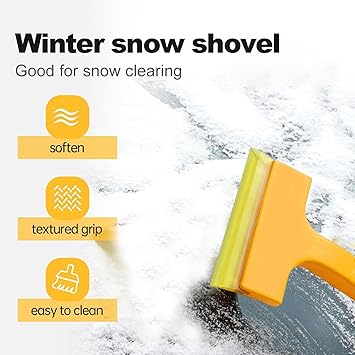 Car Ice Scraper - Windshield Scraper Snow Car Brush, Ergonomic Grip Window Ice Scraper  Ice Shovel Window Deicer, Snow Scraper for Car Truck SUV Cleaning Supplies