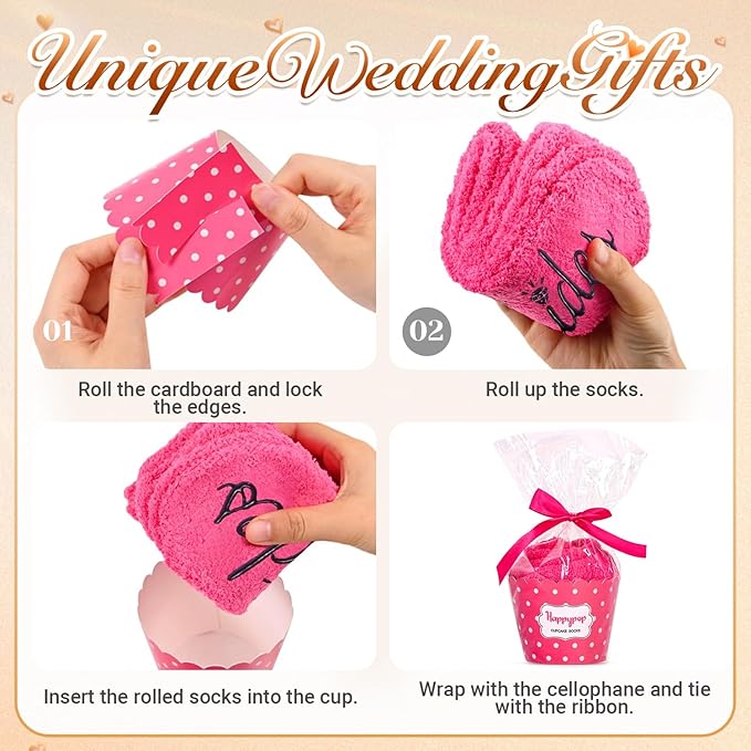 HAPPYPOP Bridesmaid & Maid of Honor Gifts - Wedding Socks for Bride Tribe