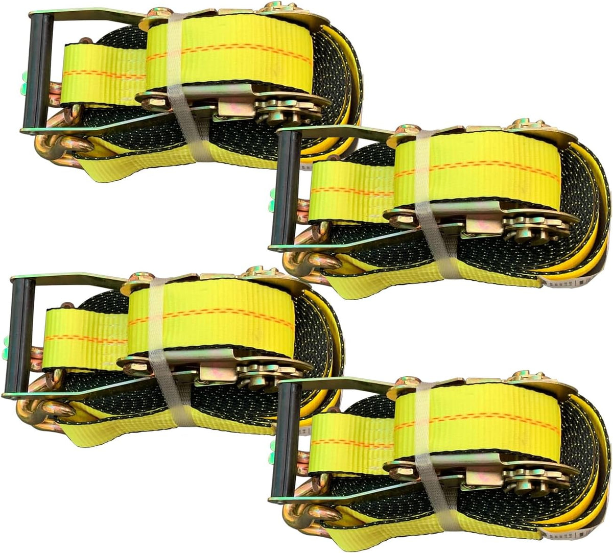 Ratchet Straps Heavy Duty (3PK) 2" x 30' x 10000 lbs J Hook Tie Down Strap Ratcheting for Truck, ATV, UTV and Trailer