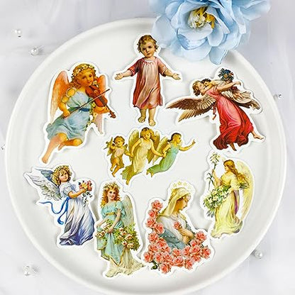 Catholic Stickers Religious Bible Faith Cross Sticker Pack Gifts for Adults Teens and Kids, 60PCS Aesthetic Catholic Jesus Stickers for Water Bottles Laptops Suitcases Skateboards Guitar