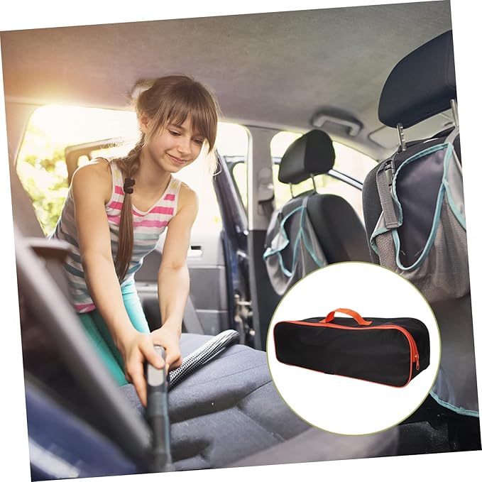 Veemoon Vacuum Cleaner Tool Bag, Car Tool Organizer Vacuum Cleaner Accessory Storage Bag Portable Vacuum Cleaner Case Black Auto Vacuum Cleaner Bag Multipurpose Storage Bag (16.5 * 5.5 Inch)