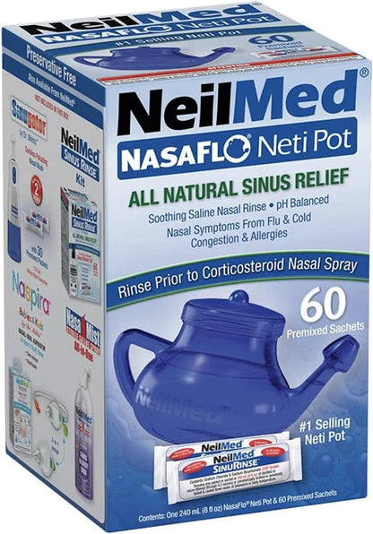 NeilMed NasaFlo Neti Pot (Pot only, minor cosmetic scratches. Sinus rinse packets not included)