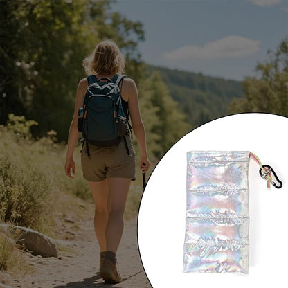 Lyreh Thermal Phone Case, 7.48x4.13in Down Cotton Thermal Warm Cellphone Pouch with Drawstring and Carabiner Clip Outdoor Phone Cover Bags Accessory for Overheating Cooling Sun Protection