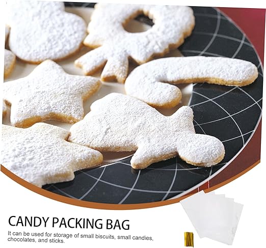 Healeved 1 Set Transparent Packaging Bag Clear Packaging Bags Sweet Storage Bags Cookie Packaging Bags Packing Bag Paper Bags for Food Biscuit Packing Bag Cellophane Bags Candy Plastic