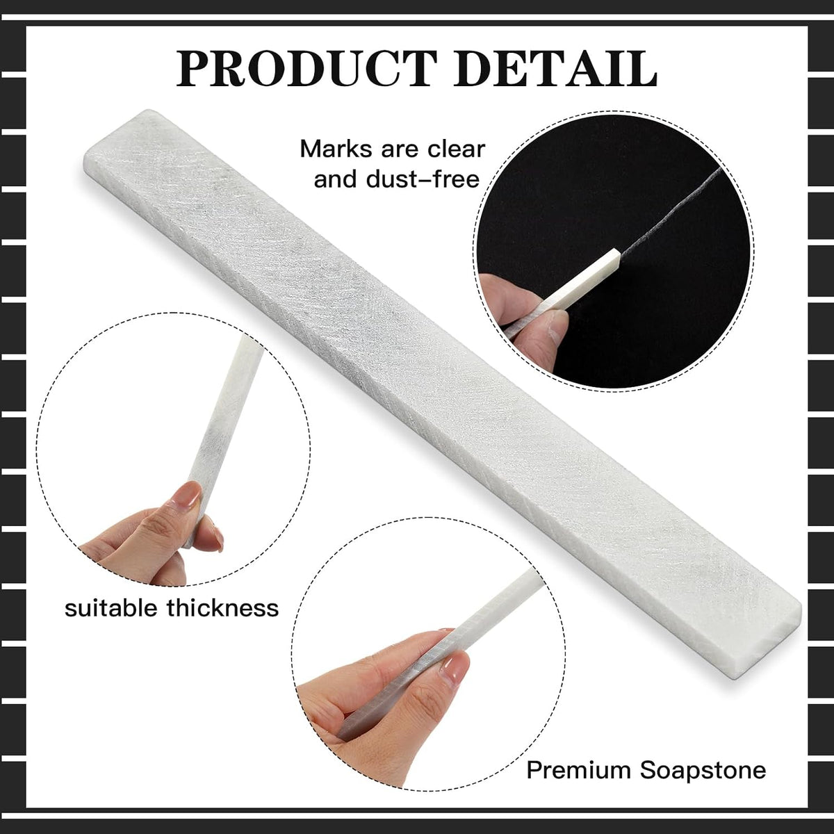 120 Pcs Soapstone Pens Welding Soap Stone Pencils Flat White Soapstone Refills Chalks Marking Tools for Welders Textile Removable Markings on Steel Cast Iron