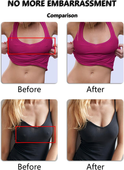 10 Pcs Nipple Covers For Women Hypoallergenic Disposable Adhesive Nipple Pasties No-Show Satin Breast Petals Stickers