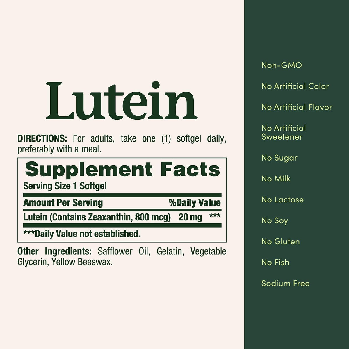 These lutein supplements from Nature's Bounty provide important support for healthy vision, including helping in low contrast situations.