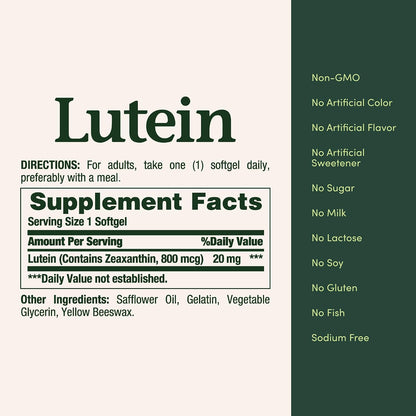 These lutein supplements from Nature's Bounty provide important support for healthy vision, including helping in low contrast situations.