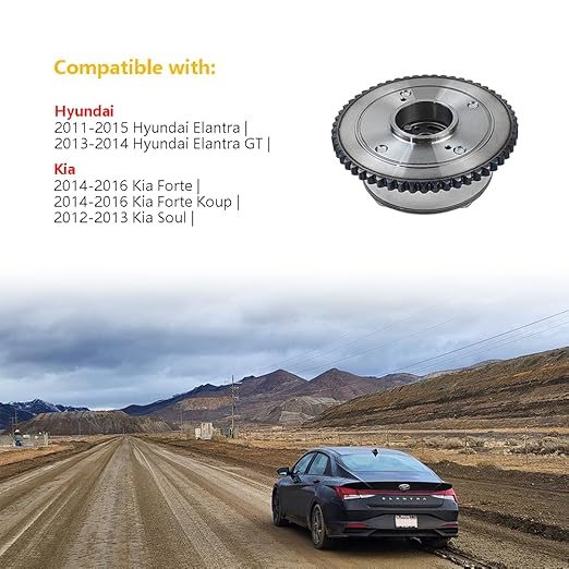Engine Timing CVVT Camshaft Sprocket Gear Intake  Fit for Hyundai Elantra 2011-2015, Elantra GT 2013-2014, Kia Forte Koup 2014-2016, Soul 2012-2013  OE 24350-2E011 243502E011