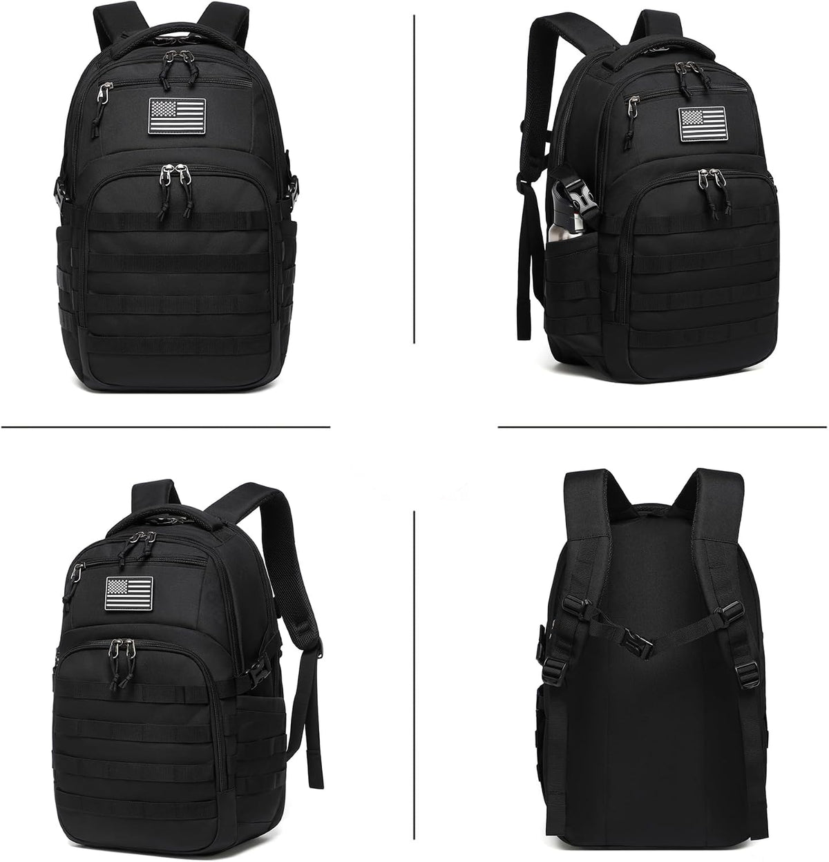 Wotony Military tactical backpack, backpack for men black small tactical assault bag