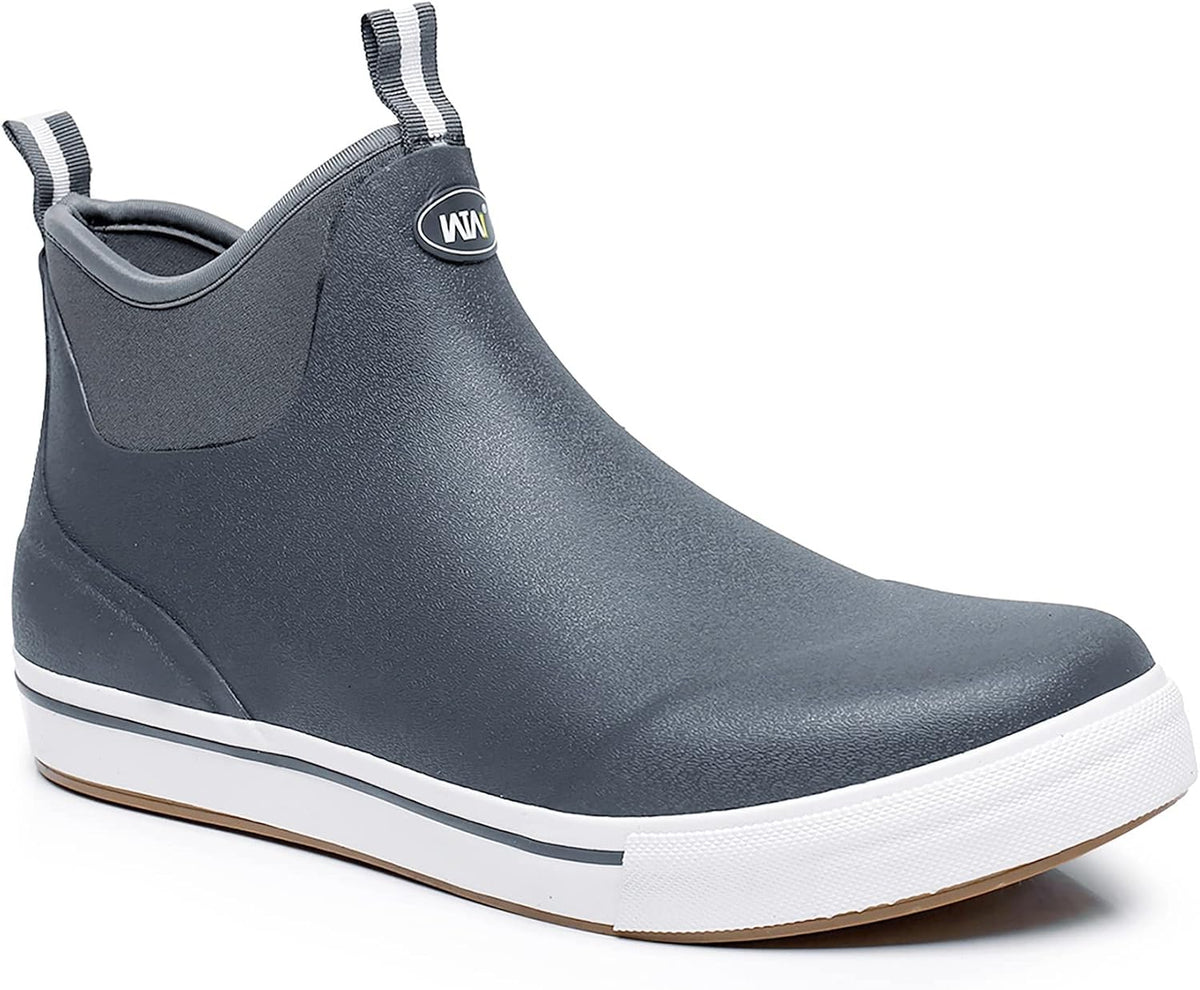 WTW Unisex Rain Boots for Men and Women Waterproof Rubber Fishing Deck Boots Neoprene Boots Slip on Ankle Garden Shoes