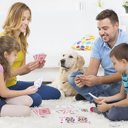 GSE Games  Sports Expert 2-Deck Canasta Cards with Point Values, Includes Canasta and Hand  Foot Game Rules, Traditional Rummy Game Playing Cards (Red)