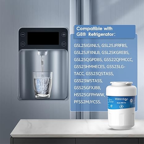 Waterdrop WD-F13 Water Filter, Replacement for GE SmartWater MWF, MWFINT, MWFP, MWFA, GWF, HDX FMG-1, Kenmore 9991, GSE25GSHECSS, WFC1201 (1 pc)