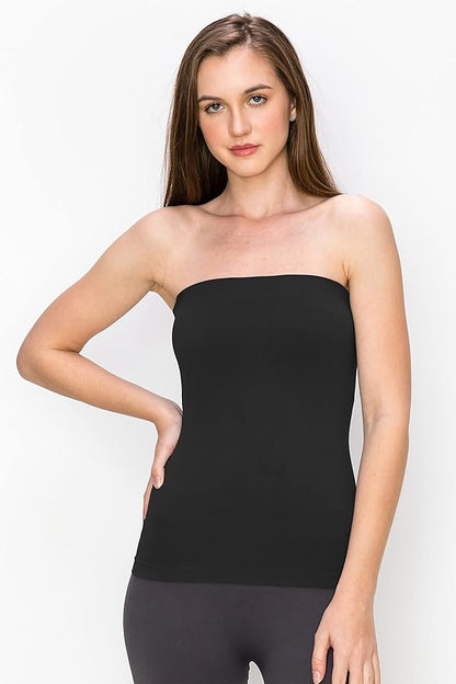 Kurve Medium Length Tube Top with Built-in Shelf Bra, UV Protective Fabric UPF 50+ (Made with Love in The USA)