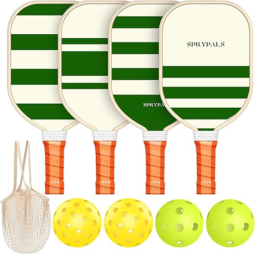 Pickleball Paddles,USAPA Approved Pickleball Paddles Set Premium Pickleball Paddle, 4 Pickleball Balls & 1 Carry Bag Gifts for Women Men Beginners & Pros Players(Customized)