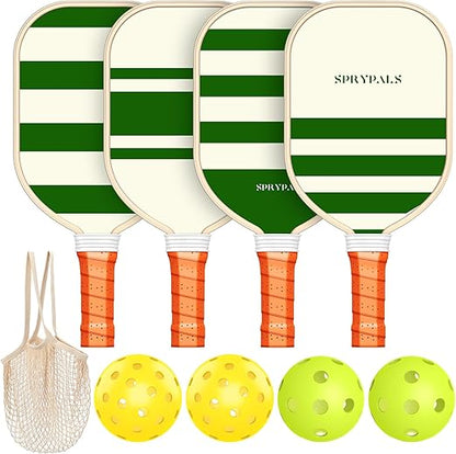 Pickleball Paddles,USAPA Approved Pickleball Paddles Set Premium Pickleball Paddle, 4 Pickleball Balls & 1 Carry Bag Gifts for Women Men Beginners & Pros Players(Customized)