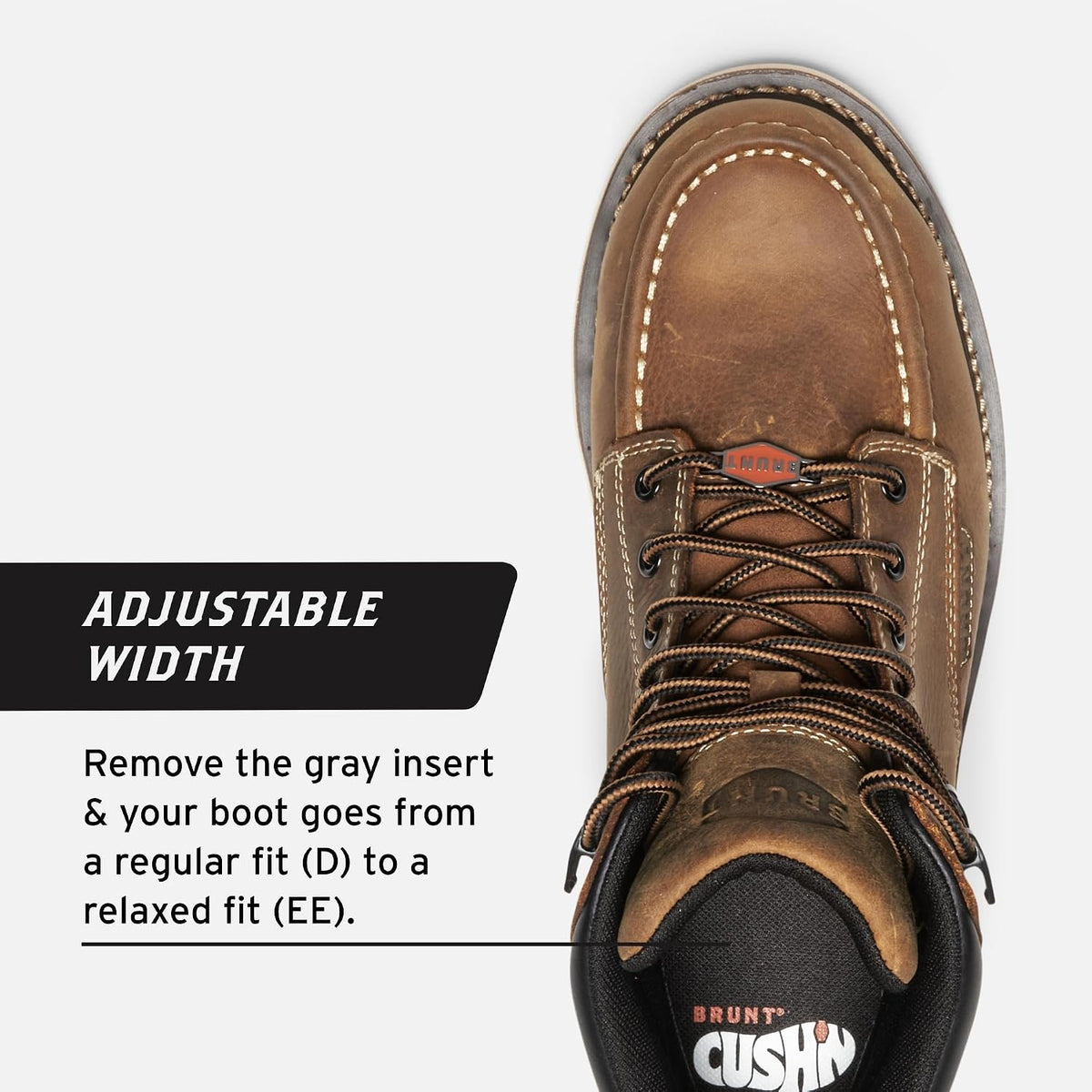 Welted (Soft Toe) - 6" Waterproof Moc Toe Wedge Work Boot - Goodyear Welt Construction - EH & ESR Rated - Oil & Slip Resistant - Adjustable Width System