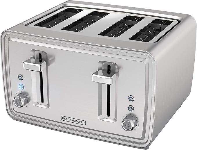 BLACKDECKER 4-Slice Toaster, Stainless Steel, TR4900SSD