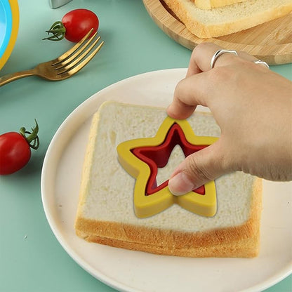 Stainless Steel Cutter Cake Flower Shaped Baking Tool Birthday Cookie (Yellow, 10x10x4cm)