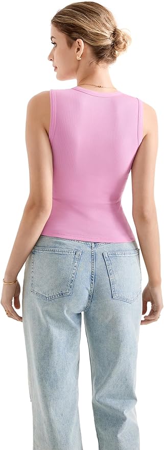 SUUKSESS Women Button Down Going Out Trendy Tops Ribbed Sexy Vest Y2K Tank Tops