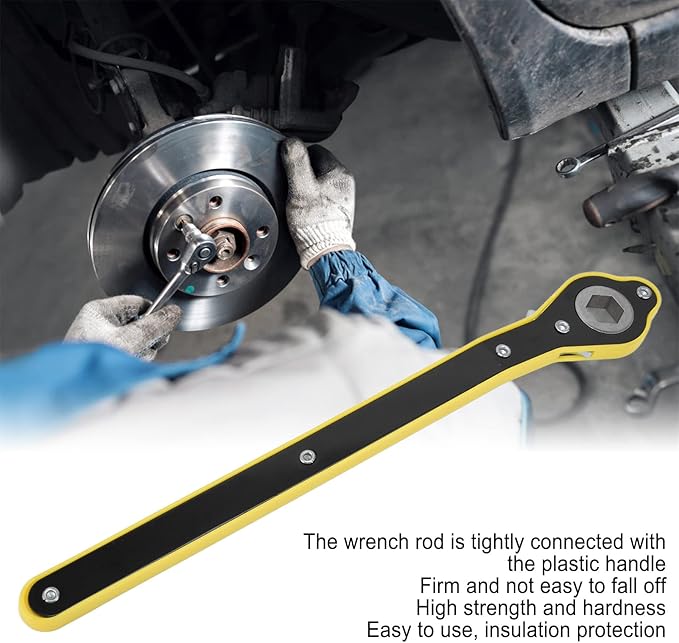 Ratchet Wrench, Labor Saving Jack Ratchet Wrench, Ratchet Spanner High Strength Hex Scissor, Tire Wheel Jack Ratchet Wrench with Ergonomic Handle for Travel Camping