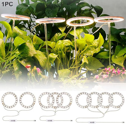 LED Grow Lights, Full Spectrum LED Plant Light,Plant Growing Light with 360-Degree Circular Ring Lamp, Plant Light for Indoor Plants, Succulent, Micro Landscape(one Head)