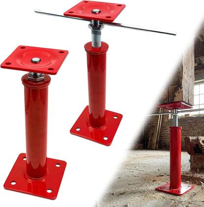 House Jacks for Leveling Crawlspace, Adjustable Floor Jack Post 11"-16" Height, 11023 lbs Load Capacity Heavy Duty Steel Support Jack for Basement, Beam, Floor, Deck, Construction (2 Packs)