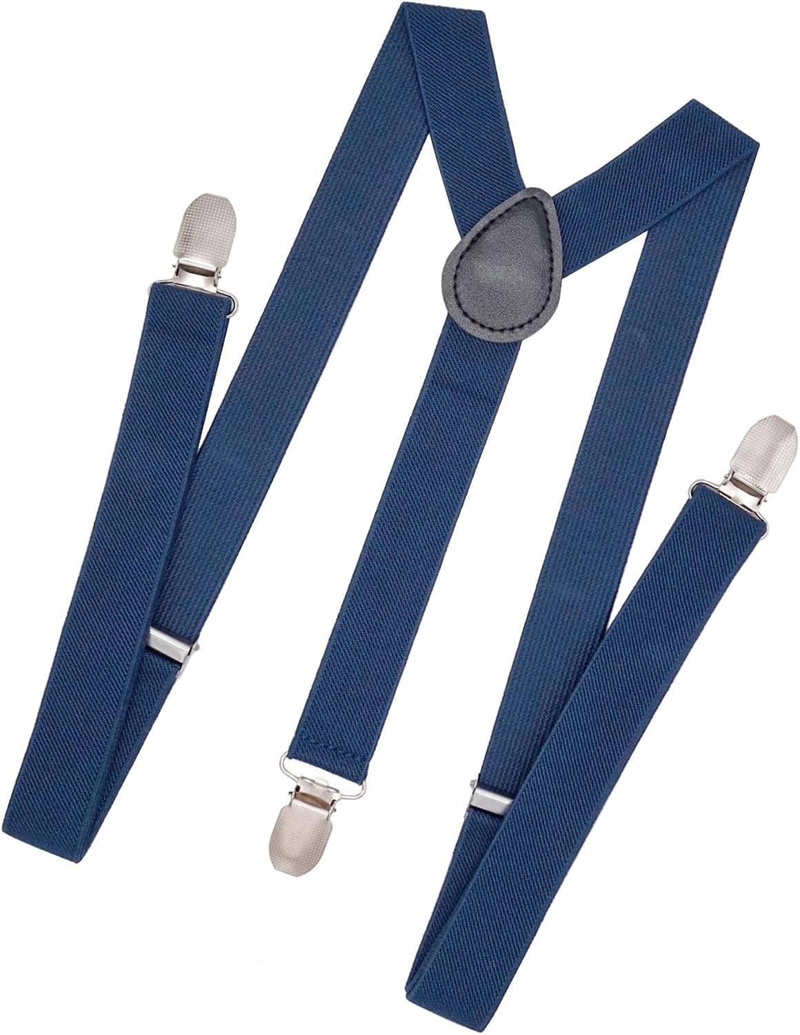 1" Mens Suspenders, 3 Strong Clips Elastic Adjustable Y-Back Suspender brace for Men