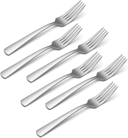 Oneida Aptitude Everyday Flatware Dinner Forks, Set of 6, 180 Stainless Steel, Silverware Set