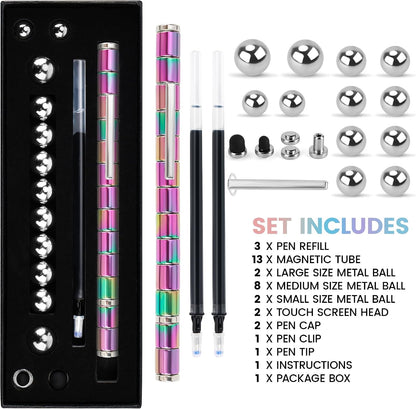Fidget Pen, Magnetic Pen, Trendy Stress-Relief Toy for Teenagers, Work Decompression Gadgets?Teenager's Birthday Gift Ideas?Gifts Suitable for Boys and Girls. (Colorful)