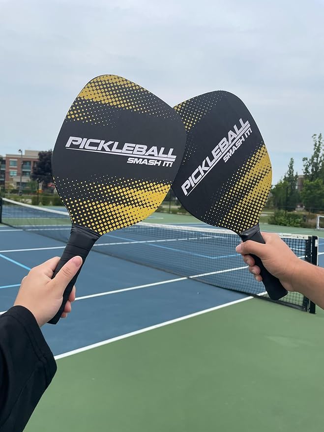 Pickleball Paddles Set of 2 Rackets with 2 Balls  Lightweight Pickleball Equipment with Accessories  Pickleball Racquet Set for Men, Women, Kids