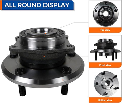 PAROD 513286 Front Wheel Bearing Hub Assembly Compatible with 2009-2017 Dodge Journey, 2014-2015 Ram ProMaster 1500, 2500, 3500 5Lugs wEncoder ABS