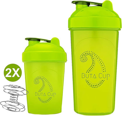 Buta Cup [8 Pack] Protein Shaker Bottle | 4 Large 28 Oz & Small 20 Bottles with Electric Mixer for Mixes - Cups Shakes Blender BPA-Free Dishwasher Safe