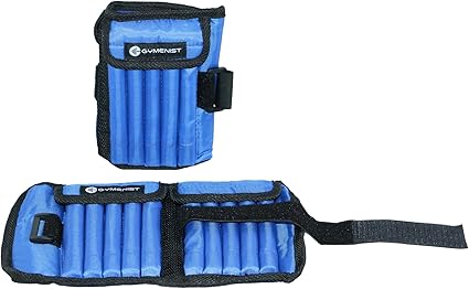 Gymenist Pair Of Adjustable Ankle Weights Can Be Adjusted Easily With Metal Sticks Weight Set of 2 Wrist and Ankle Workout Exercise Weights