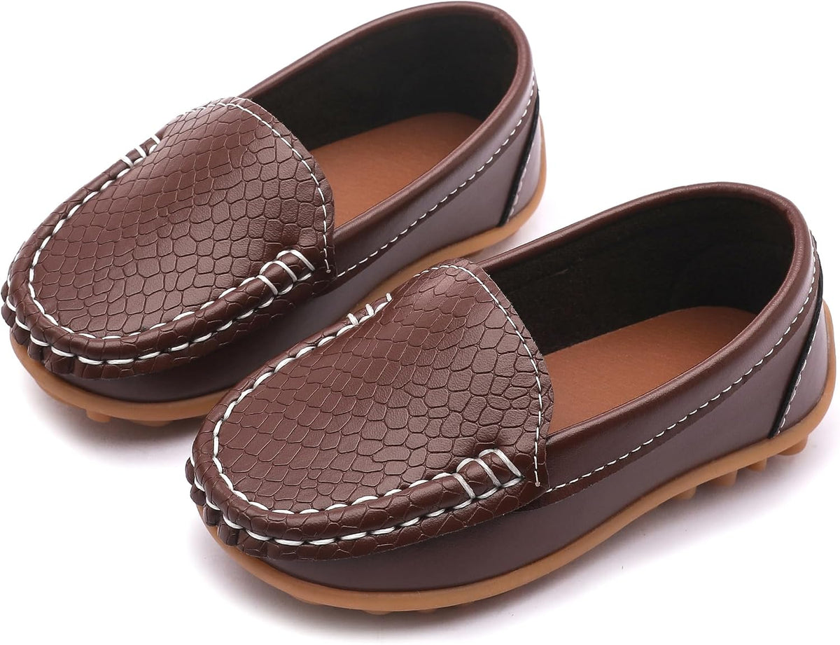 Toddler Little Kid Boys Girls Soft Slip On Loafers Dress Flat Shoes