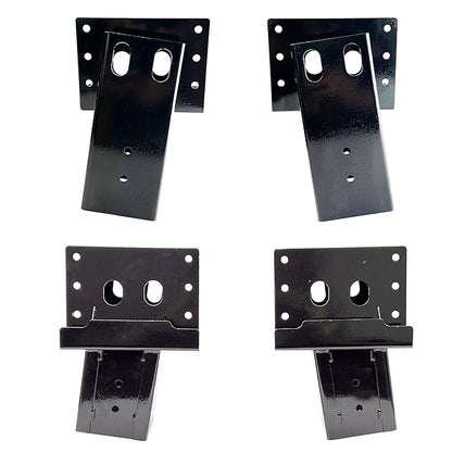HIFLAME Outdoor Brackets for Deer Stand Hunting Blinds Shooting Shack, Tree Houses, Powder Coated Heavy Duty, 4x4 Outdoor Platform  Hunting Stand Bracket. (Set of 4, Black)