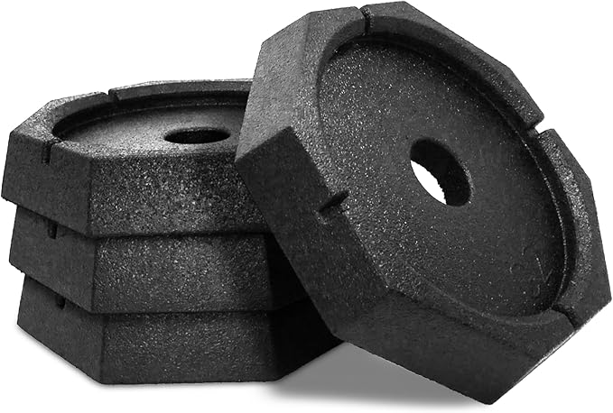 SnapPad Xtra (5-Pack) | Four-Point RV Leveling System Featuring 9” Round Jack Feet | Adds 61% Additional Surface Area for Stability, 5 lbs Per Pad & 11” Total Width | Must-Have RV Accessories