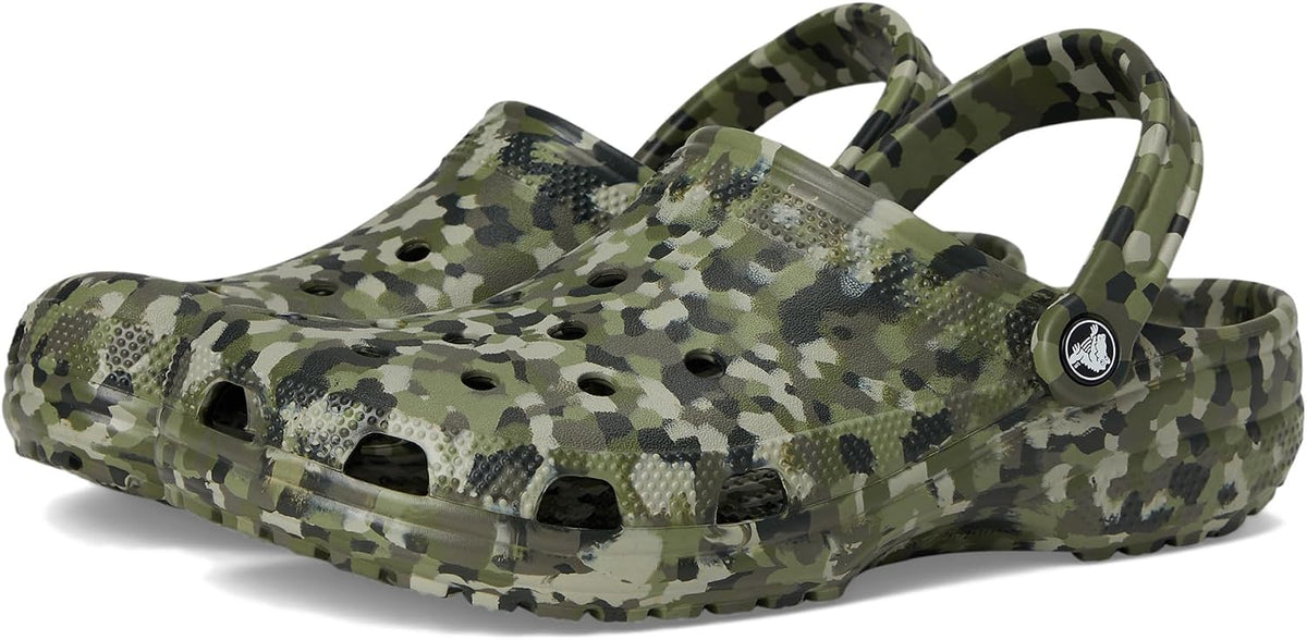 Size 6 - Women 4-Men, Stay on trend in the Crocs Classic Marbled Tie-Dye Clog, featuring lightweight and flexible comfort with a unique marbled design.