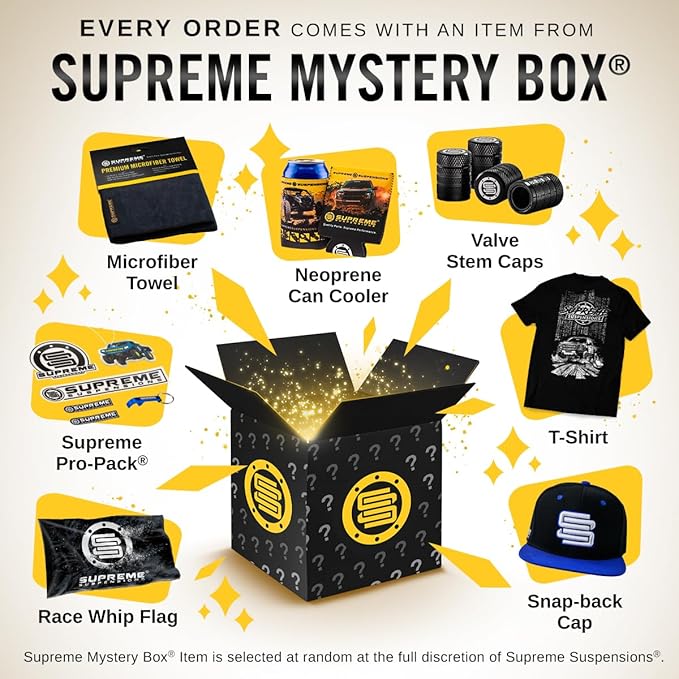 Supreme Suspensions - 1" Rear Lift Blocks for 1999-2019 Chevrolet Silverado 1500 and GMC Sierra 1500 6-LUG 2WD4WD - High-Strength Steel Rear Lift Blocks 916th Pin - Mystery Box Included