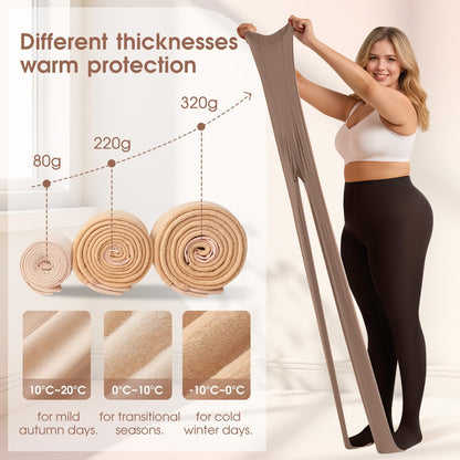 Fleece Lined Leggings Women Comfort Fleece Lined Tights Thermal Legging for Womens High Waist Warm Tights for Women
